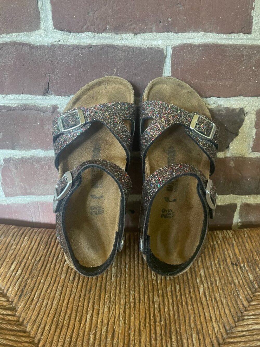 Birkenstock Rio Kids Birko-Flor Sandle in Cosmic Sparkle, size US 11-11.5/EU 29